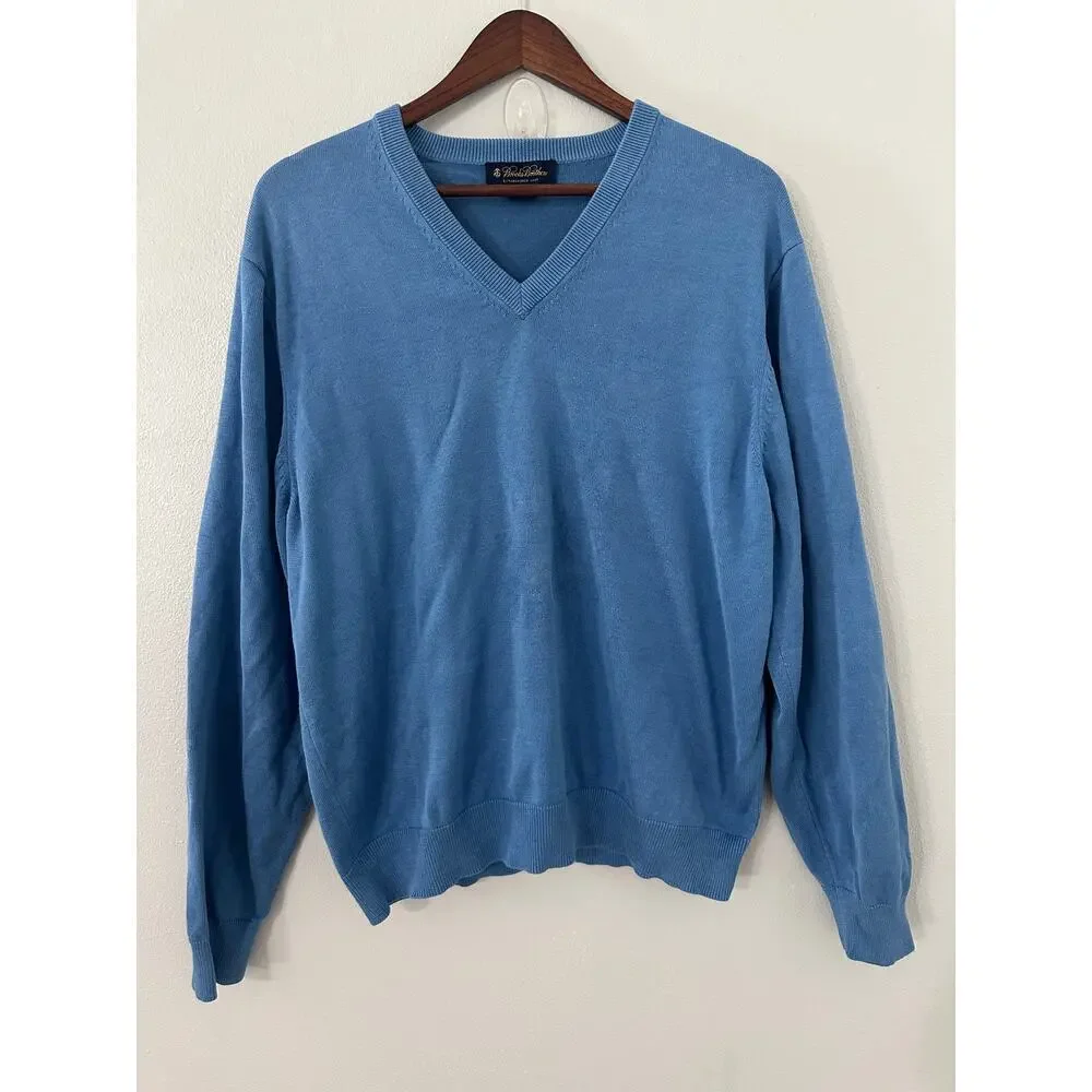 Brooks Brothers Silk V-Neck Sweater sz Large